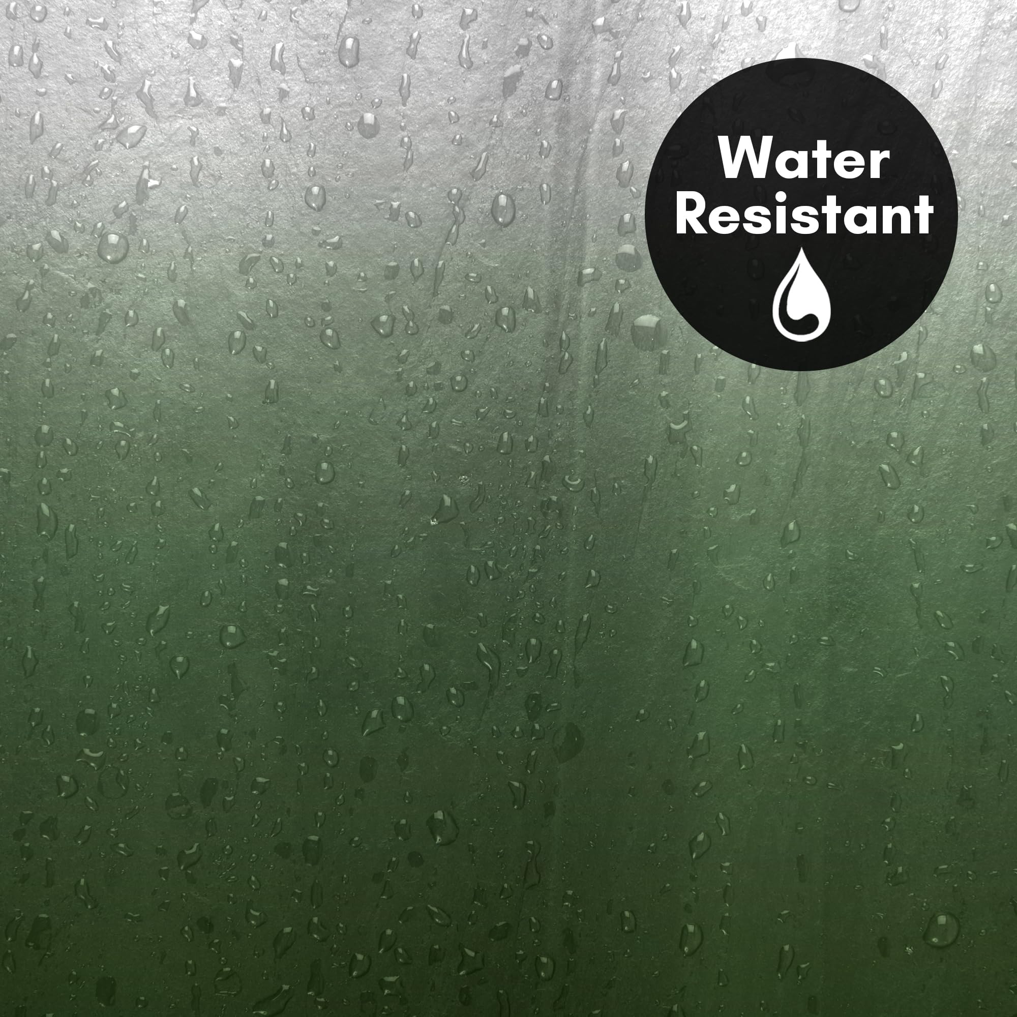 Americanflat 71X74 Green Ombre Shower Curtain - 100% Polyester Shower Curtain - Water-Resistant Bath Curtain With Metal Grommets